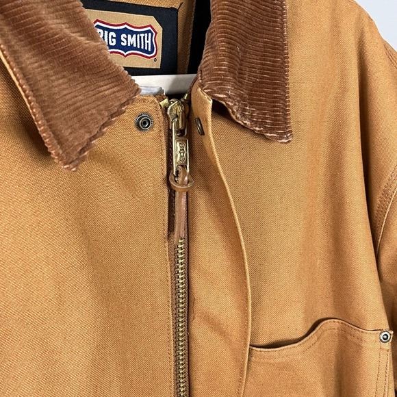Big Smith Mens 2X Workwear Jacket Brown Chore Coat Corduroy Collar ThInsulated - Picture 3 of 16